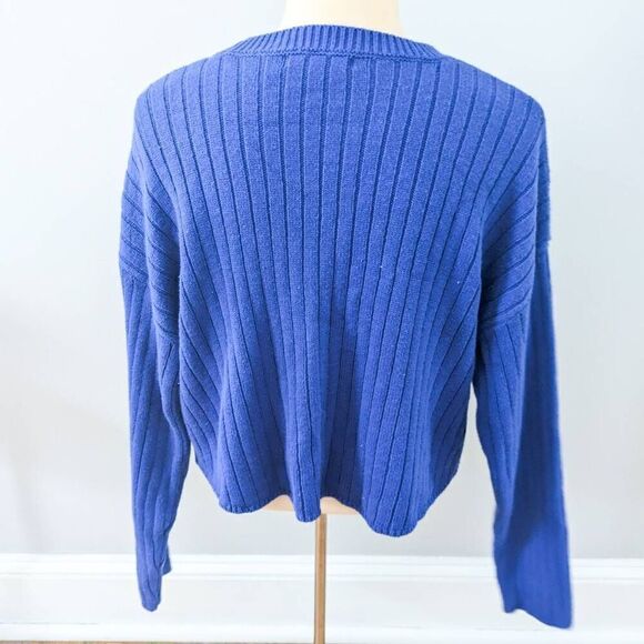 Forever 21 Blue Striped Varsity Sweater - Picture 3 of 4